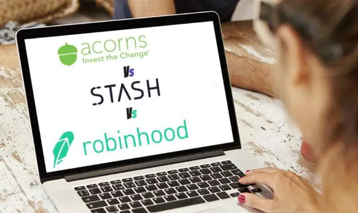 robinhood vs acorns vs stash 