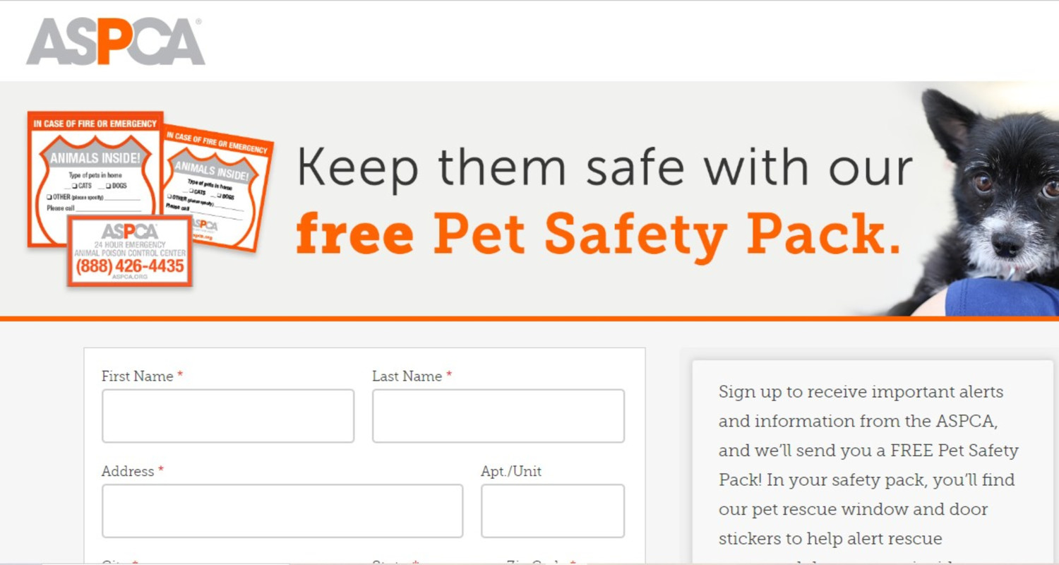 Free Pet Safety Pack from ASPCA