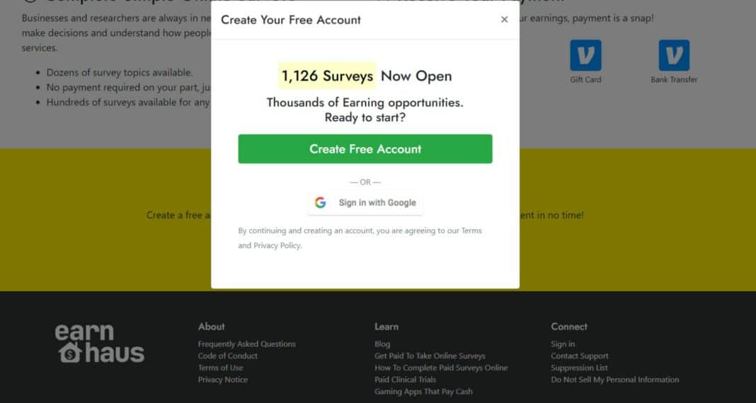 Earn Haus Review Legit Survey Site or Scam?