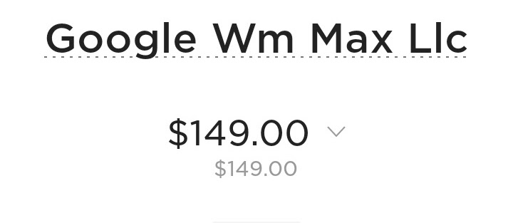 google wm max llc charge