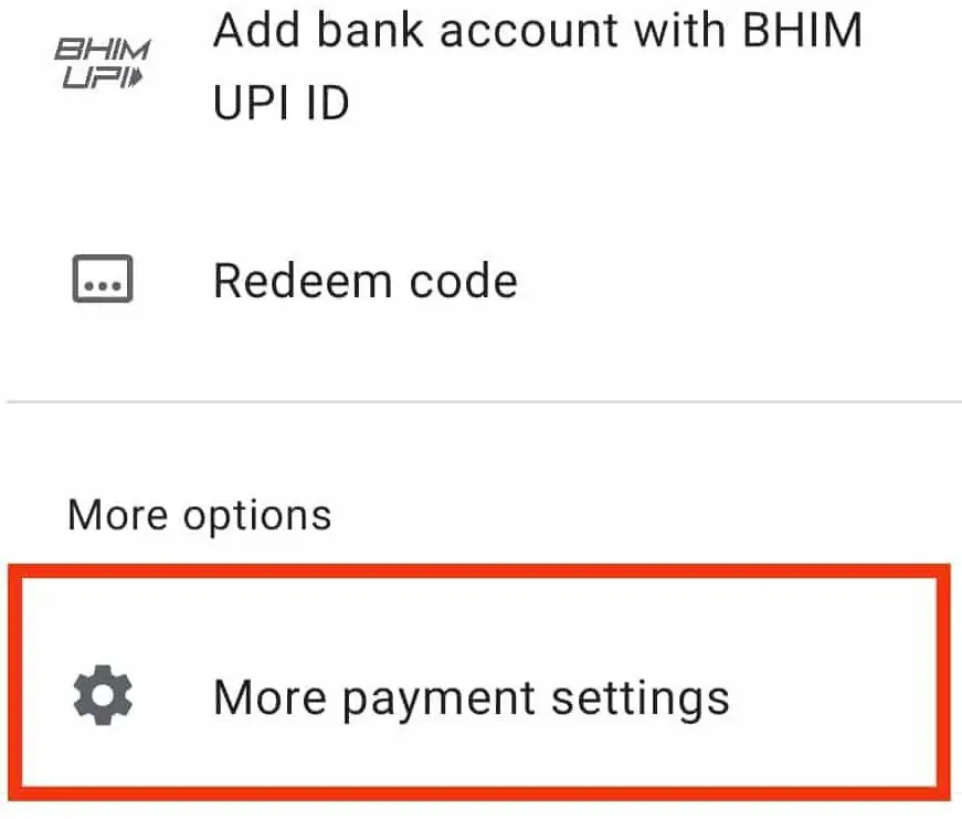 more payment settings