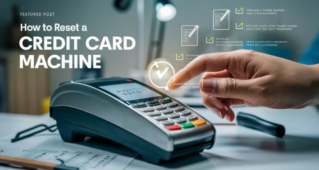 how to reset a credit card machine