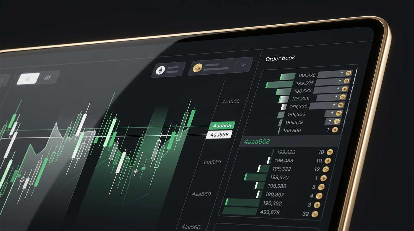 Crypto trading order book banner