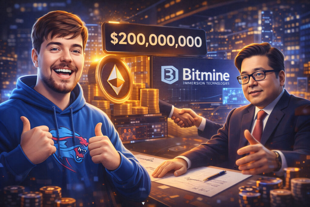 MrBeast’s Beast Industries Secures $200 Million Investment from Tom Lee’s Bitmine Immersion Technologies