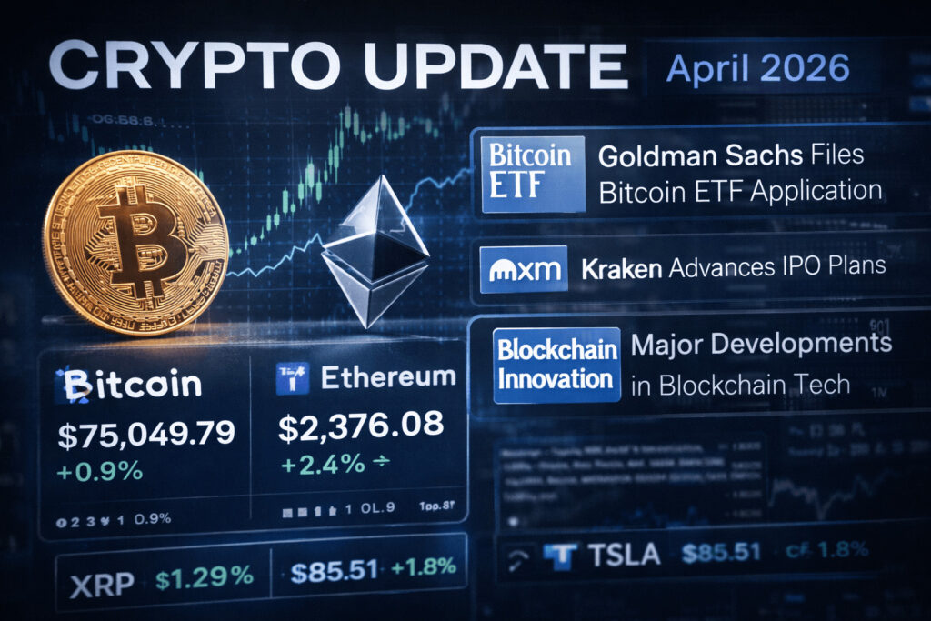 Cập nhật thị trường tiền điện tử tháng 4 năm 2026: Động thái Bitcoin ETF, kế hoạch IPO của Kraken và các phát triển chính trong ngành