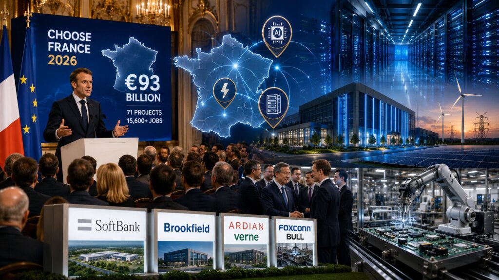 Macron Secures Record €93 Billion in Foreign Investment Pledges at ‘Choose France’ Summit